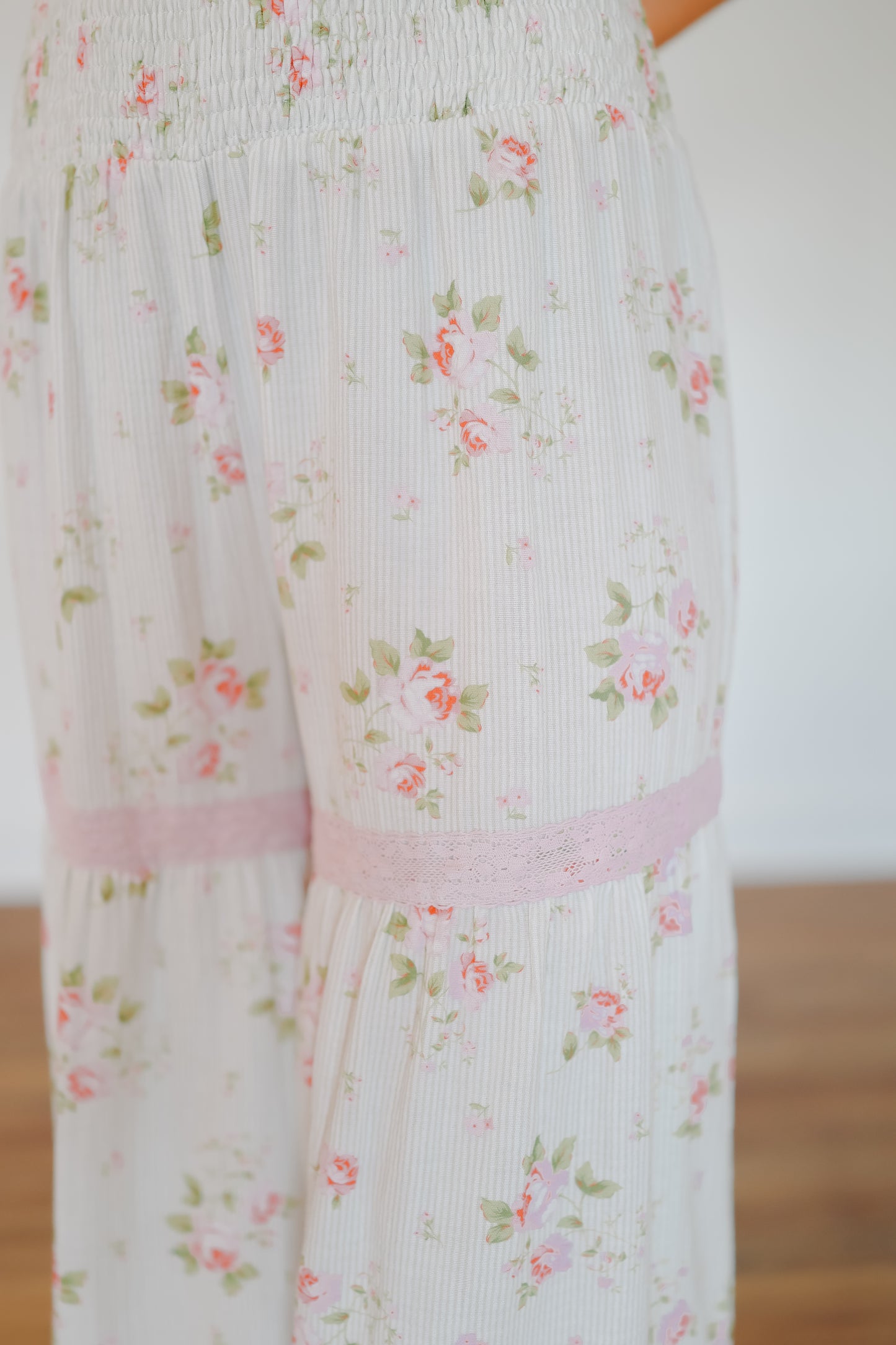 Ruth Rose Printed Gauze Pants - Blush