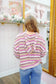 Vicki Striped Hoodie - Ivory Multi