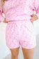 Kris Ditsy Floral Short Set - Pink