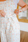 Ashley Stripe Floral Denim Jumpsuit - Off White