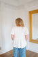 Kristen Bubble Sleeve Pleated Top - Off White
