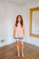 Kristen Bubble Sleeve Pleated Top - Dusty Blush