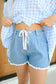 Daisy Trim Denim Shorts - Medium Wash