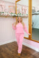 Raegan Raglan Pullover & Pants Set - Pink