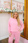 Raegan Raglan Pullover & Pants Set - Pink
