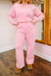 Raegan Raglan Pullover & Pants Set - Pink
