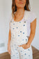 Kendra Polka Dot Overalls - Navy