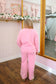 Raegan Raglan Pullover & Pants Set - Pink