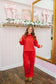 Raegan Raglan Pullover & Pants Set - Red