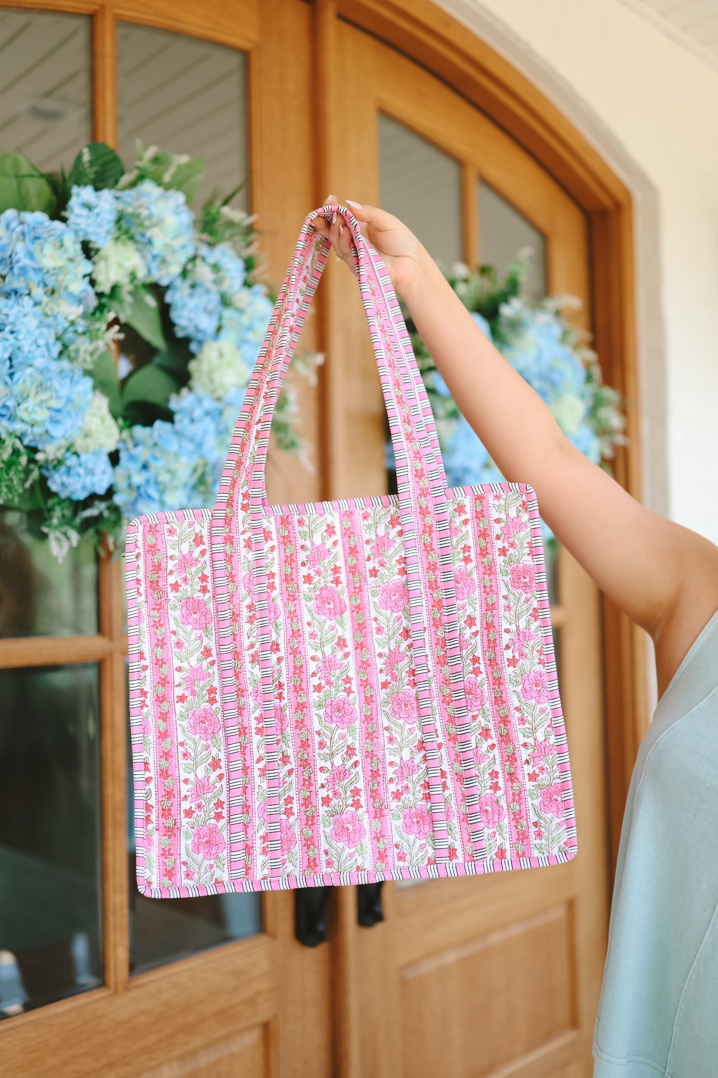 Ophelia Floral Tote Bag - Pink