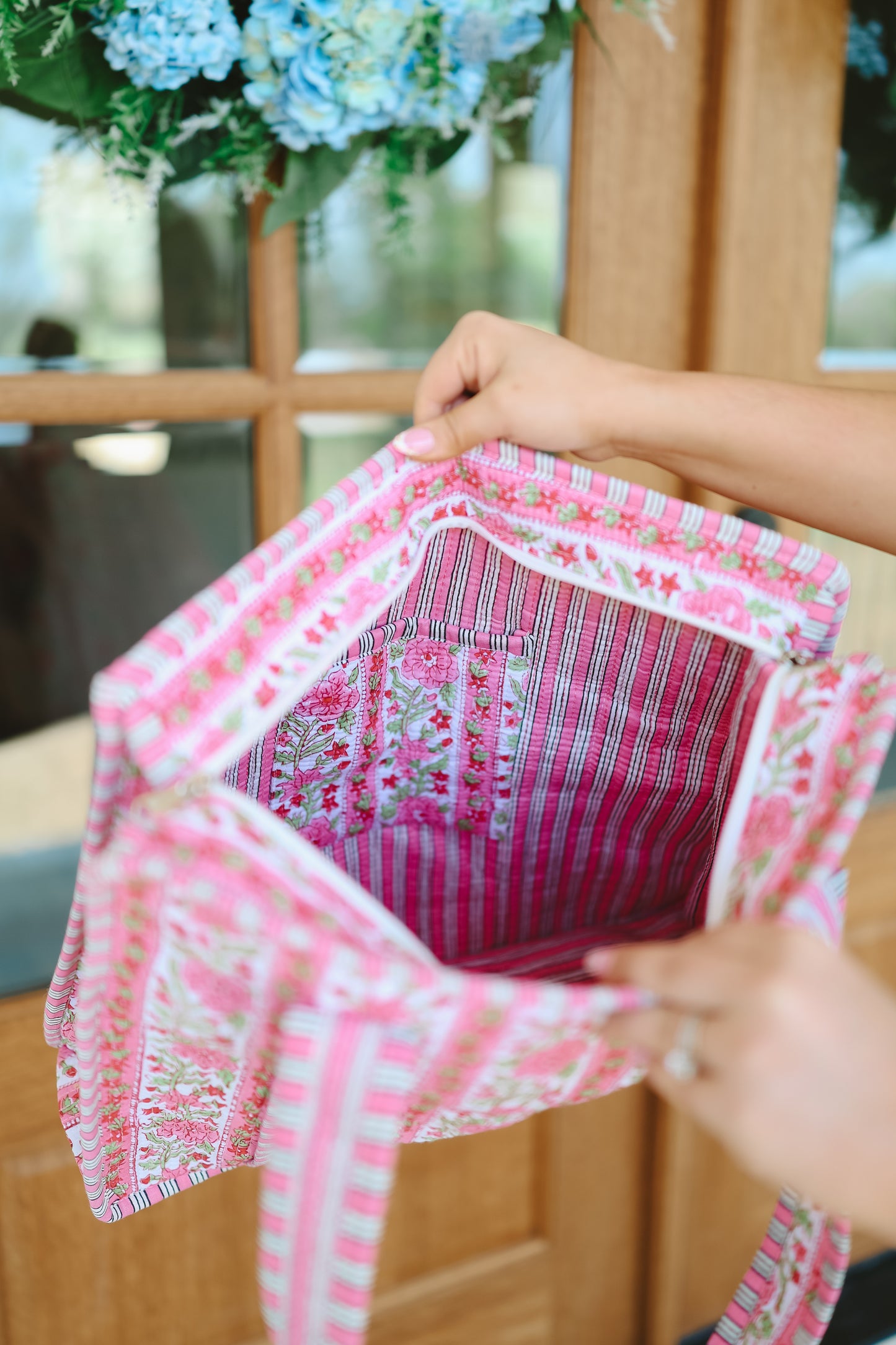 Ophelia Floral Tote Bag - Pink