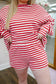 Amara Striped Set - Red/White