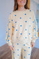 Willa Polka Dot Pant Set - Yellow/Blue