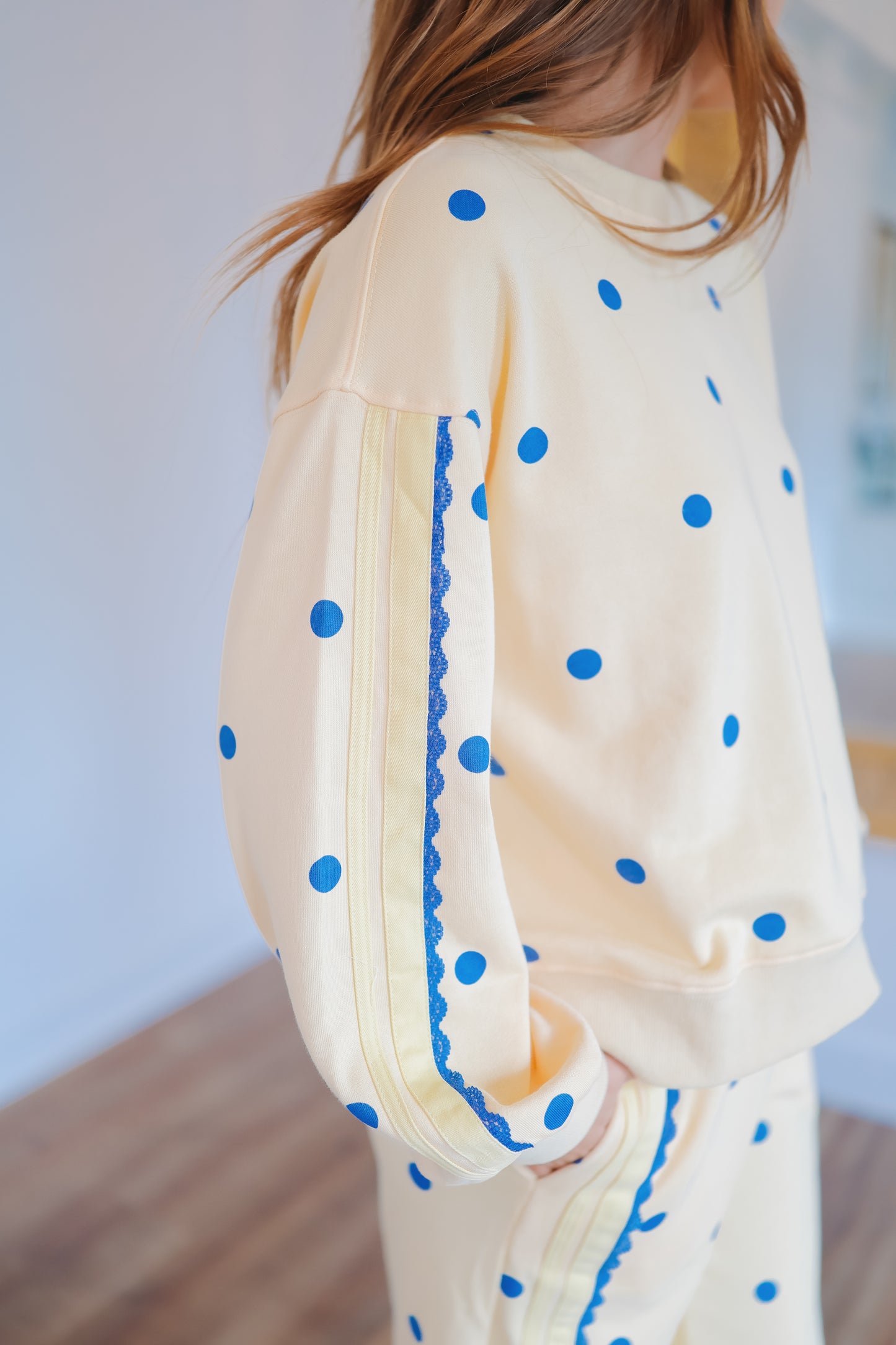 Willa Polka Dot Pant Set - Yellow/Blue