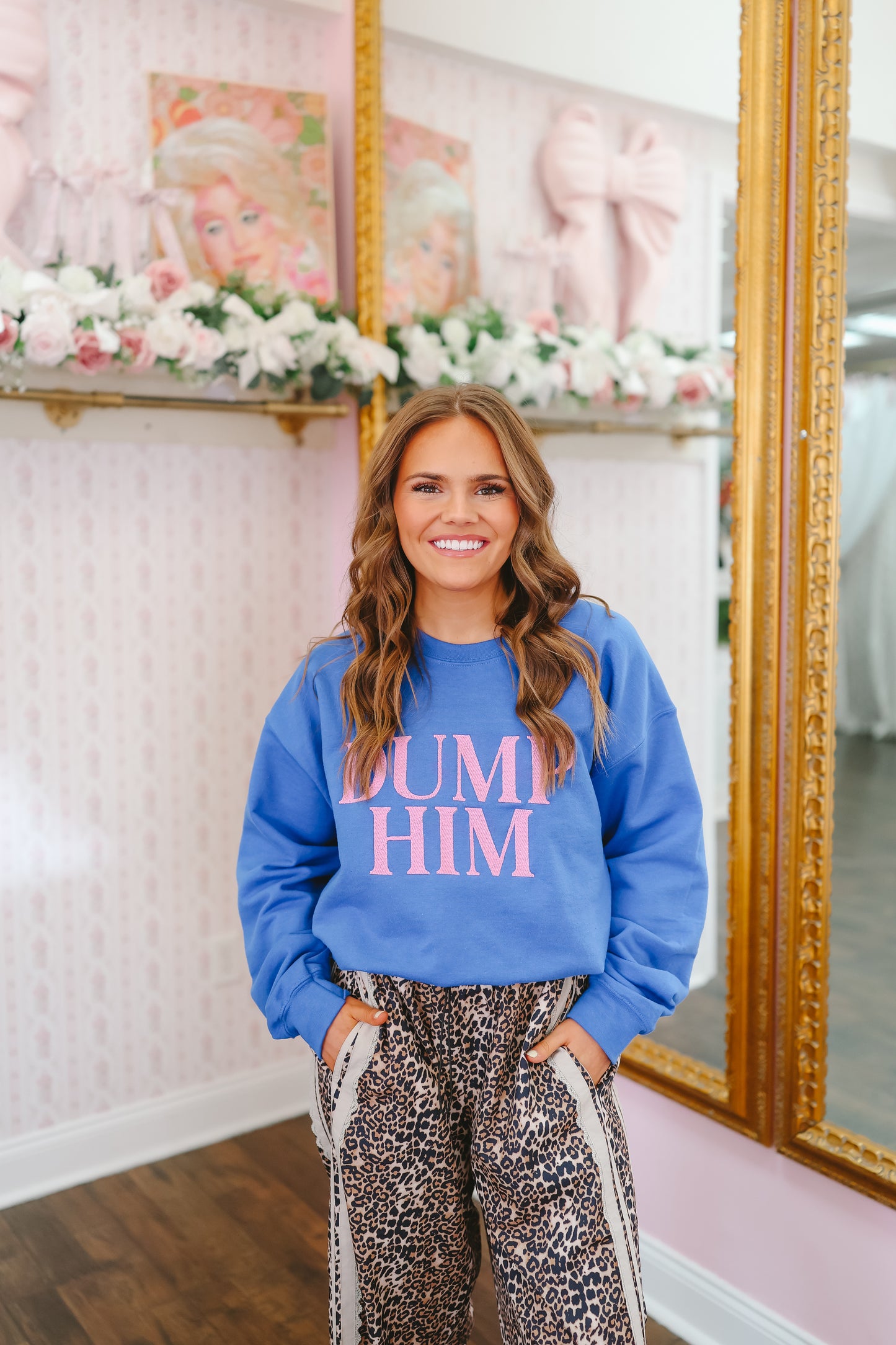 CUSTOM ORDER: Dump Him Sweatshirt - Blue