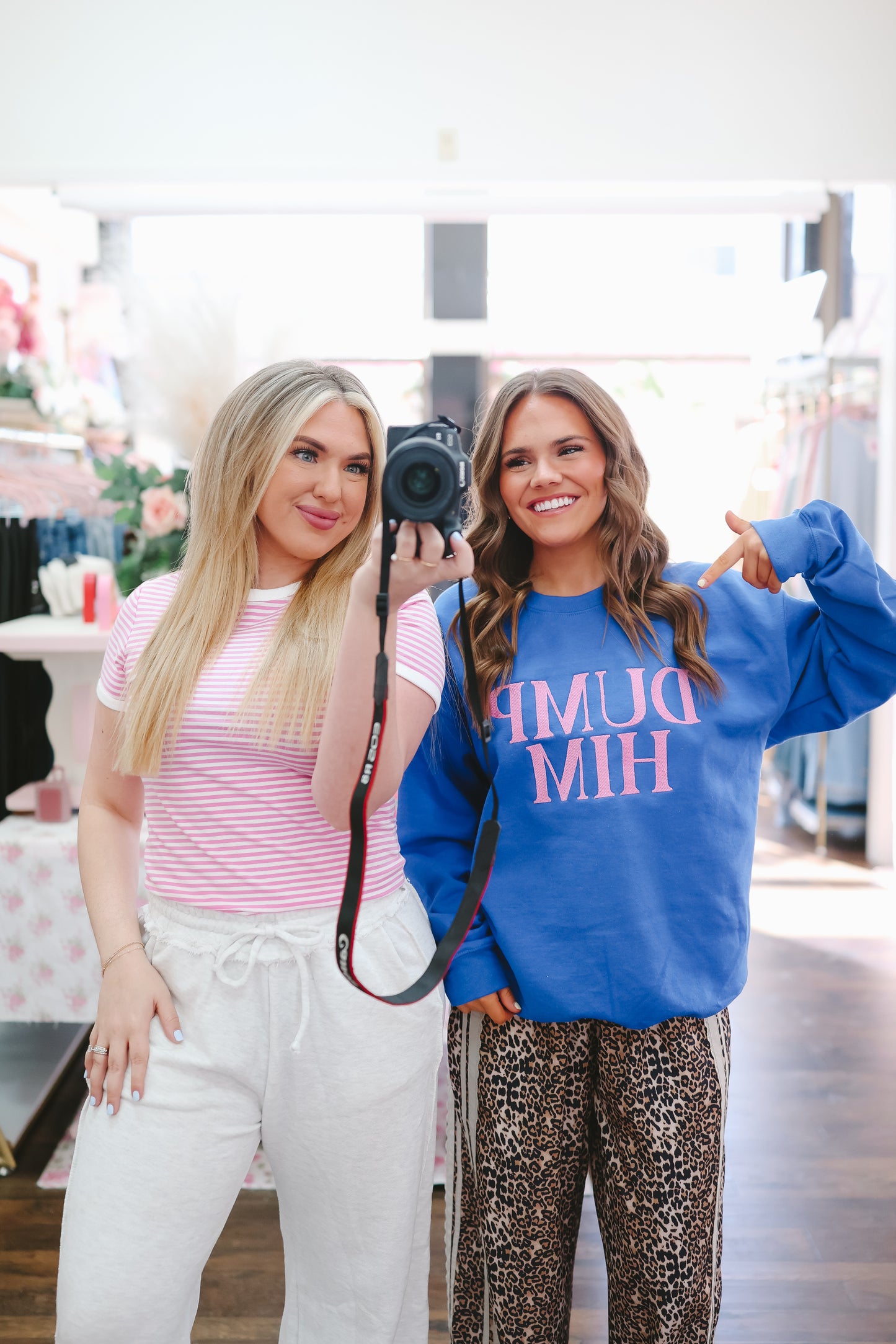 CUSTOM ORDER: Dump Him Sweatshirt - Blue