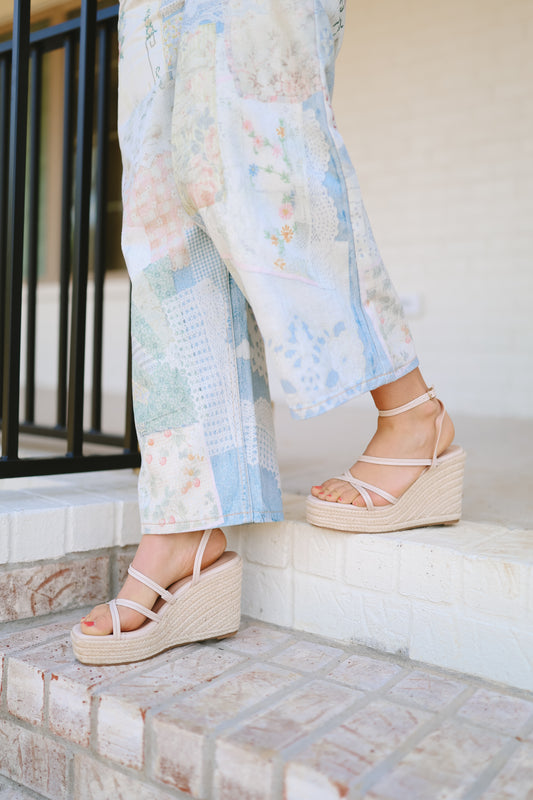 Joellen Espadrille Wedges - Beige
