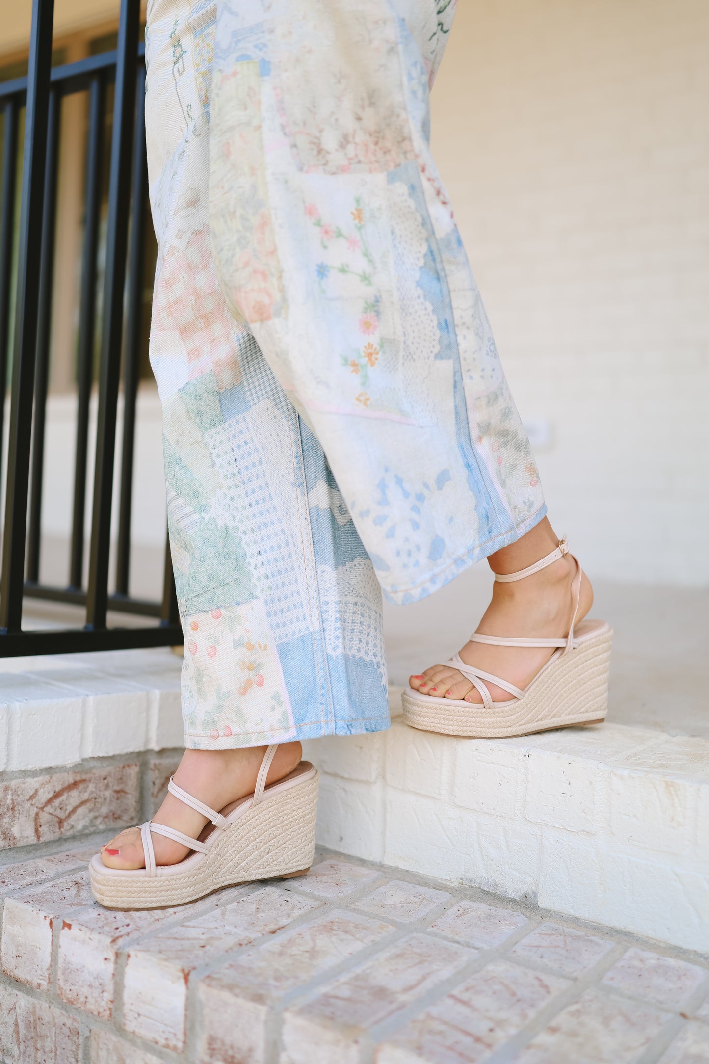 Joellen Espadrille Wedges - Beige