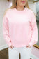 Marcie Ribbed Hem Oversized Sweater - Light Pink