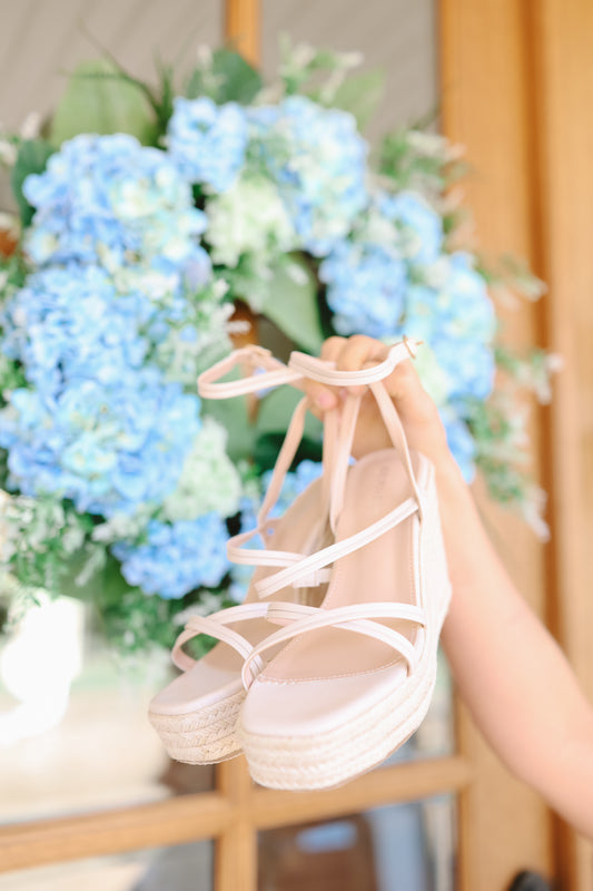 Joellen Espadrille Wedges - Beige