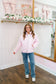 Darbie Striped Lightweight Quilted Jacket - Pink/White