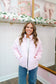 Darbie Striped Lightweight Quilted Jacket - Pink/White