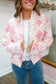 Alma Floral Patchwork Quilted Jacket - Pink