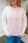 Jodie Knit Sweater - White/Pink