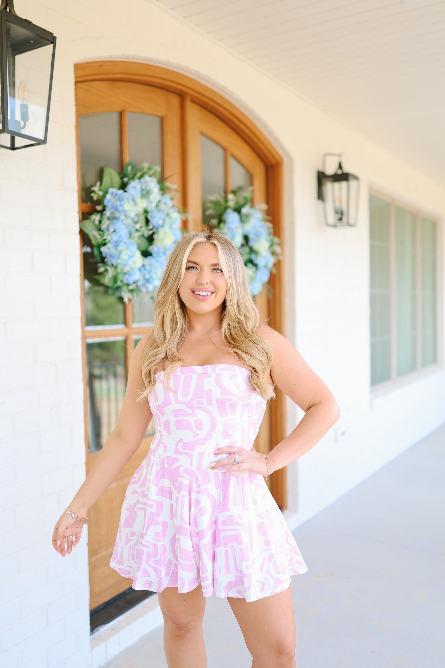 Kiki Back Tie Tube Romper - Pastel Pink