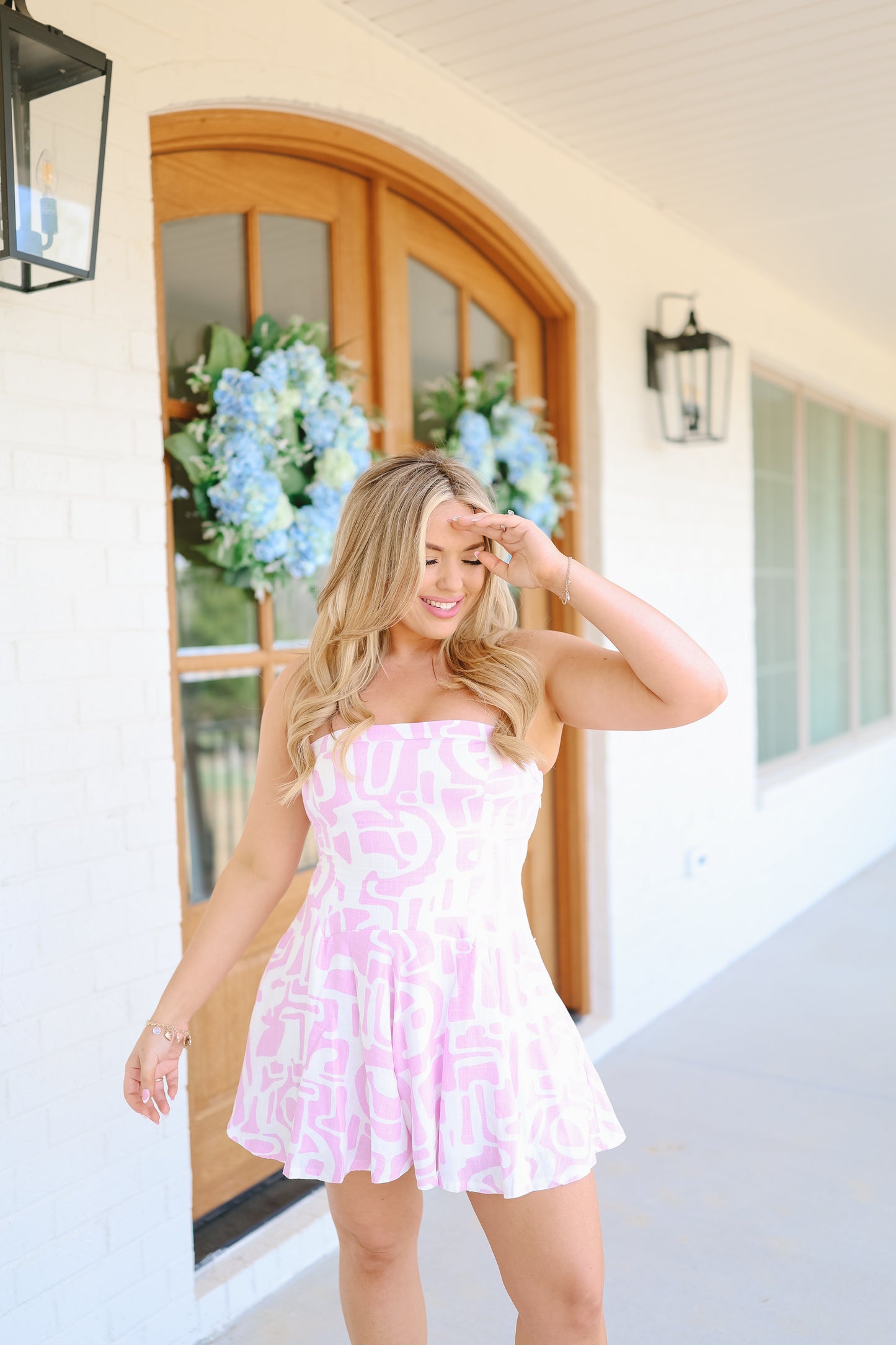 Kiki Back Tie Tube Romper - Pastel Pink