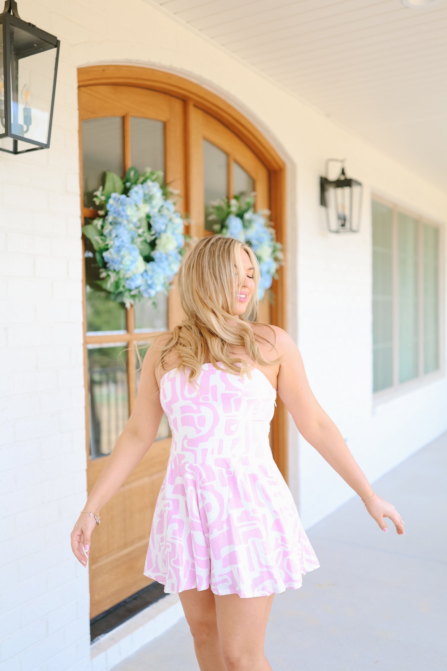 Kiki Back Tie Tube Romper - Pastel Pink