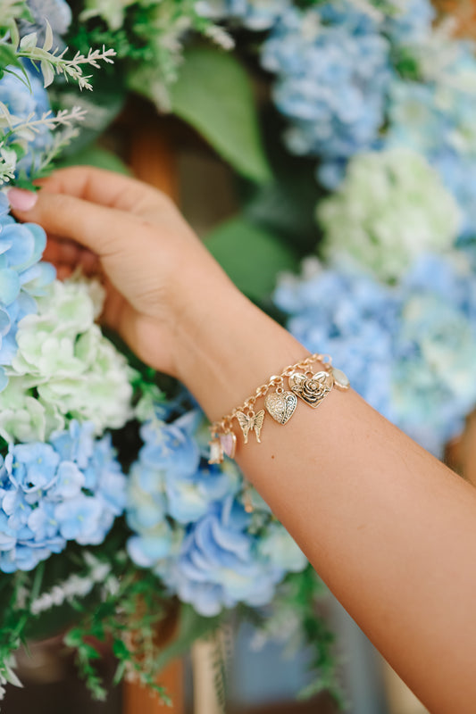 Melora Heart Charm Bracelet - Gold