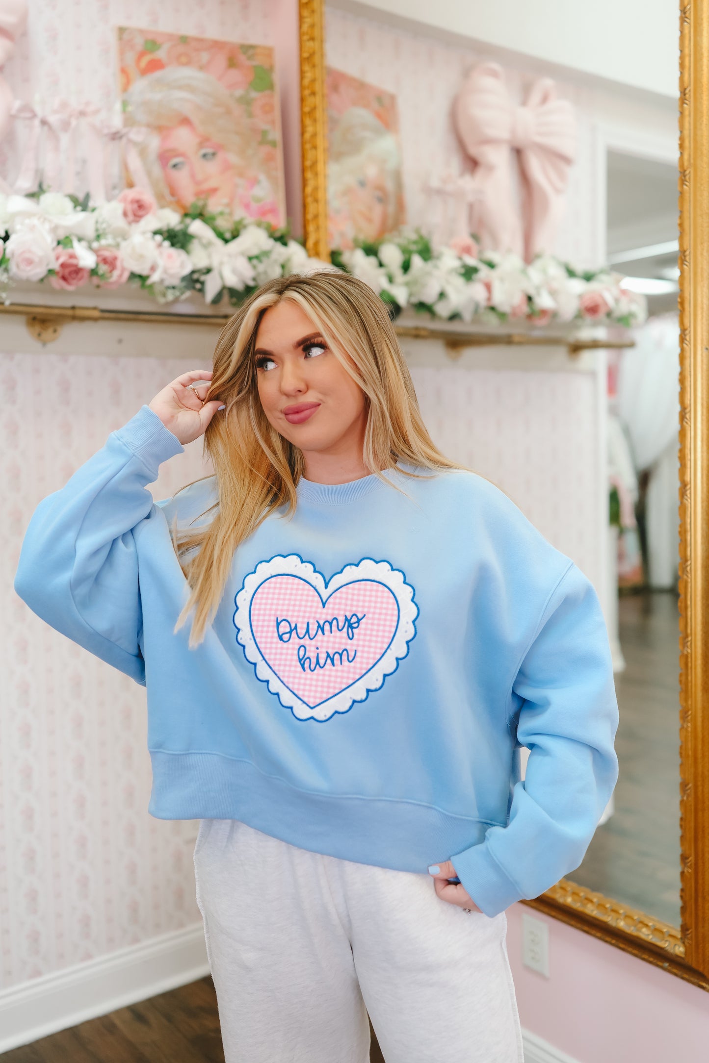Dump Him Sweatshirt - Light Blue