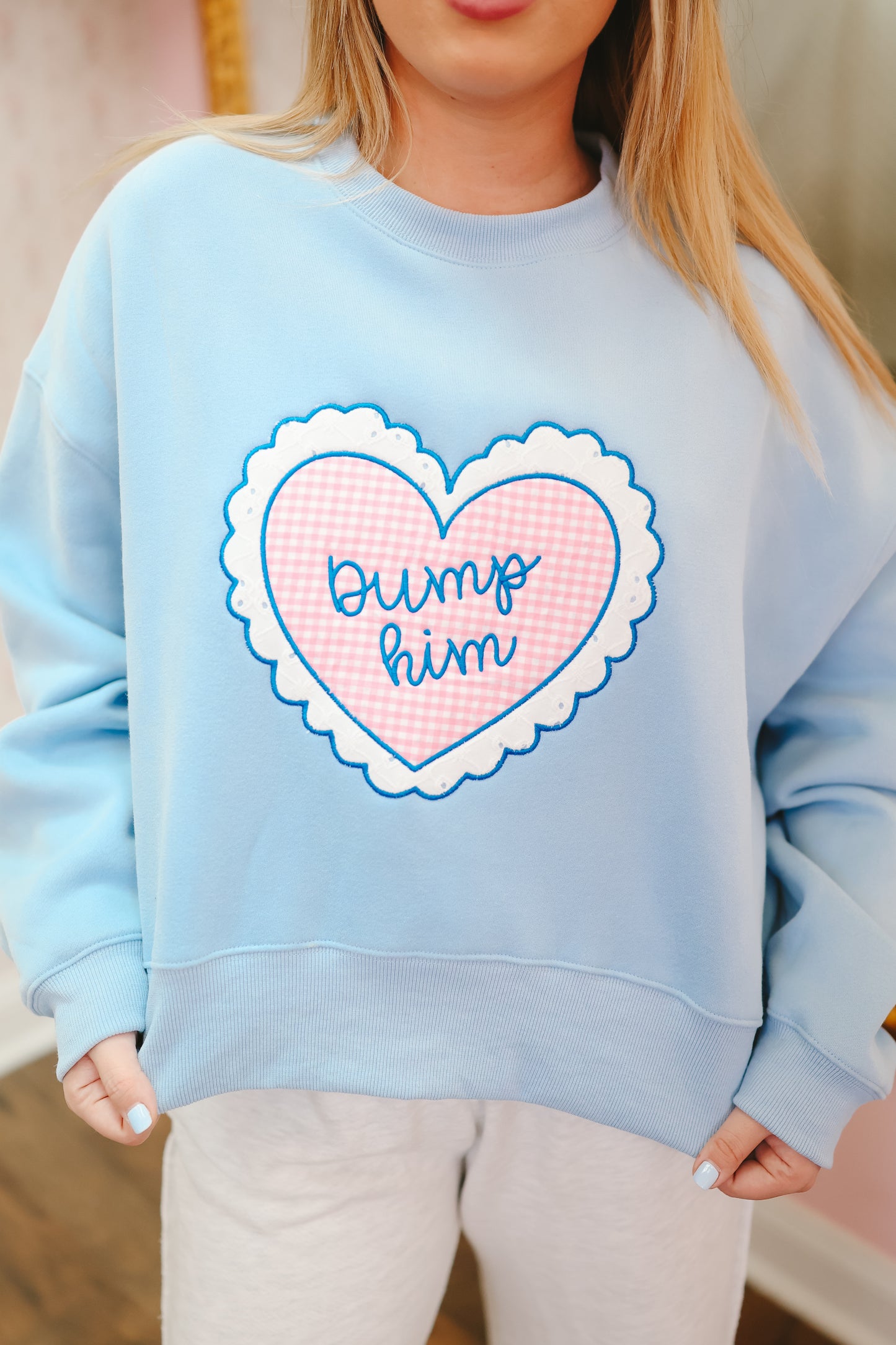 Dump Him Sweatshirt - Light Blue