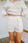 Abby Floral Lounge Set - Ivory
