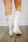 Devin Floral Rainboots - White