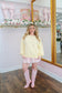 Lisa Embroidered Lace Bow Pullover - Light Yellow