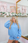 Gloria Half-Zip Short Set - Blue