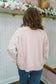 Raya Vintage Patchwork Pullover - Light Pink