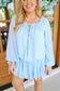 Kaycey Chiffon Dress - Baby Blue