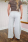 Rosalie French Terry Barrel Leg Pants - Heather Grey