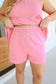 Marissa Knit Tank & Short Set - Pink