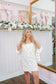 Amber Floral Denim Dress - Off White