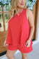 Marissa Knit Tank & Short Set - Red