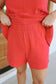 Marissa Knit Tank & Short Set - Red