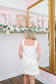 Amber Floral Denim Dress - Off White