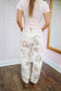 Ashlyn Multi Floral Patchwork Pants - Ivory