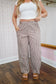 Landry Stripe Pocket Wide Leg Pants - Brown