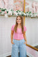 Brandy Stripe Button Up Top - Pink/White