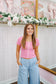 Brandy Stripe Button Up Top - Pink/White